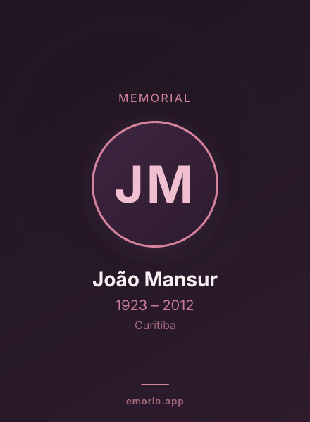 Memorial portrait of João Mansur