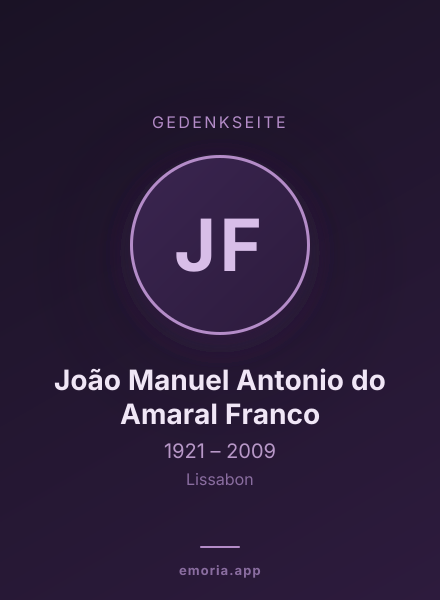 Gedenkportrait von João Manuel Antonio do Amaral Franco