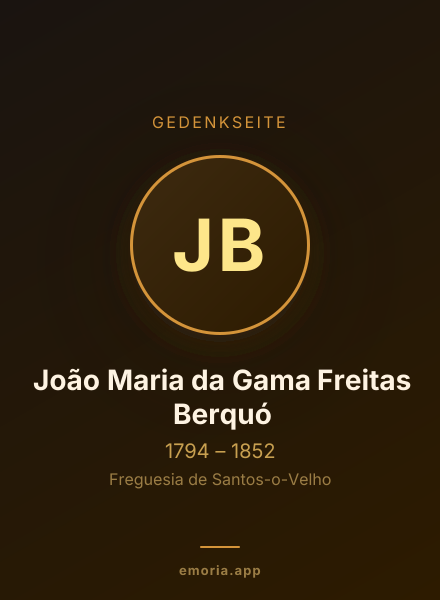 Gedenkportrait von João Maria da Gama Freitas Berquó