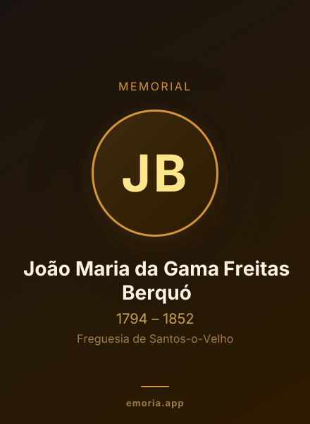 Memorial portrait of João Maria da Gama Freitas Berquó