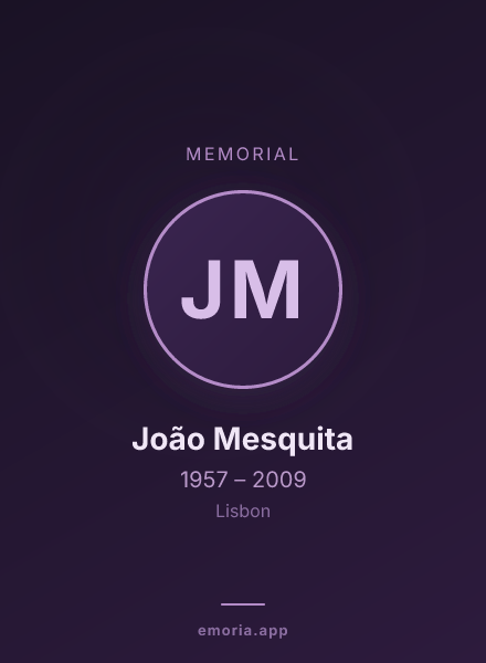 Memorial portrait of João Mesquita
