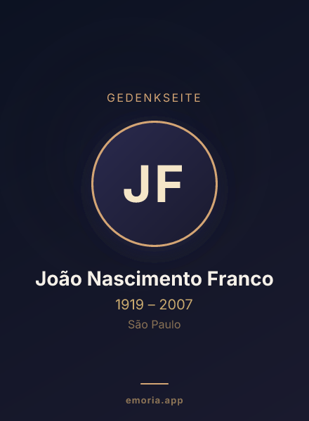 Gedenkportrait von João Nascimento Franco