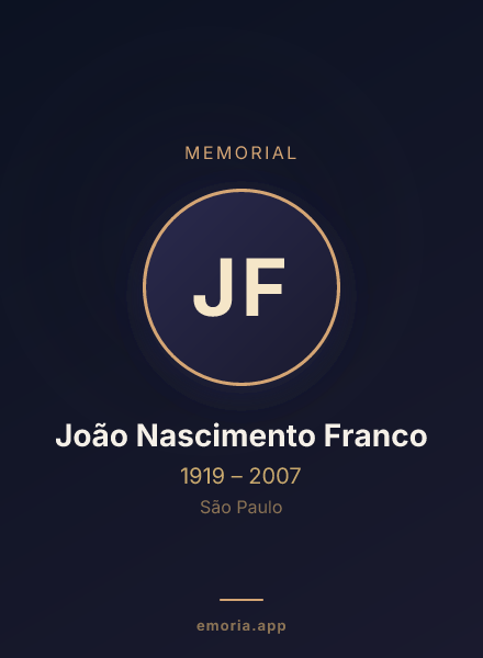 Memorial portrait of João Nascimento Franco