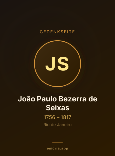 Gedenkportrait von João Paulo Bezerra de Seixas
