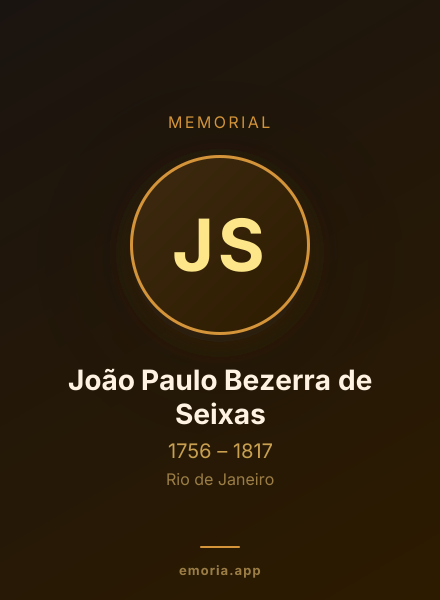 Memorial portrait of João Paulo Bezerra de Seixas
