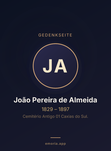 Gedenkportrait von João Pereira de Almeida