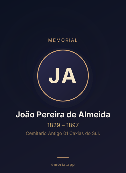 Memorial portrait of João Pereira de Almeida