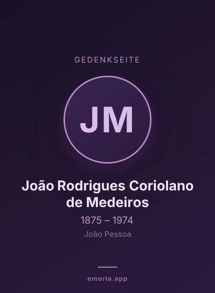 Gedenkportrait von João Rodrigues Coriolano de Medeiros