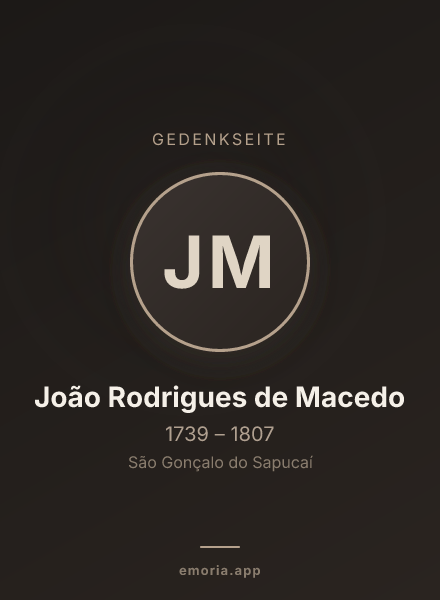 Gedenkportrait von João Rodrigues de Macedo