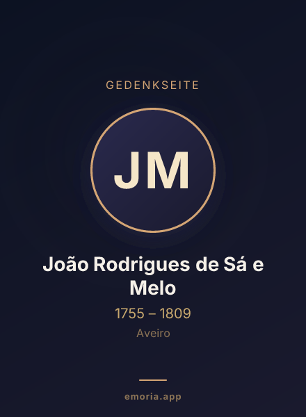Gedenkportrait von João Rodrigues de Sá e Melo