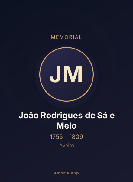 Memorial portrait of João Rodrigues de Sá e Melo