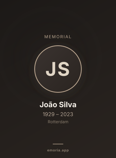Memorial portrait of João Silva