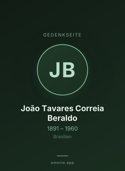 Gedenkportrait von João Tavares Correia Beraldo