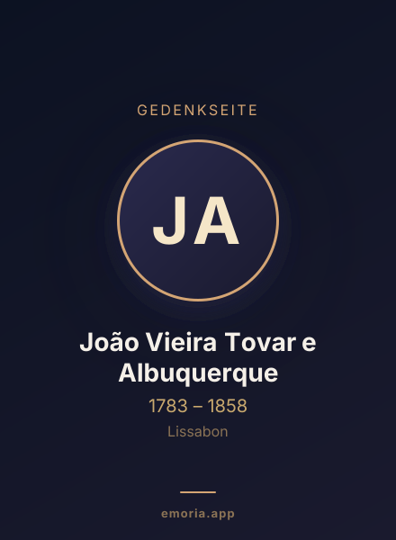 Gedenkportrait von João Vieira Tovar e Albuquerque