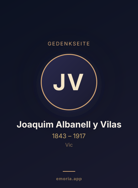 Gedenkportrait von Joaquim Albanell y Vilas