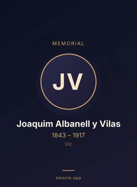Memorial portrait of Joaquim Albanell y Vilas