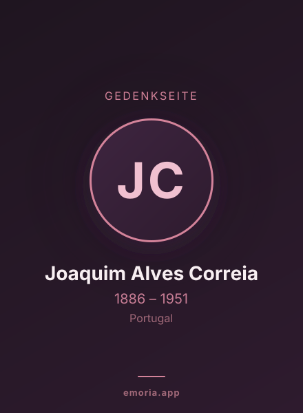 Gedenkportrait von Joaquim Alves Correia