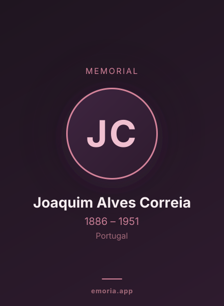Memorial portrait of Joaquim Alves Correia