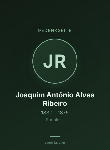 Gedenkportrait von Joaquim Antônio Alves Ribeiro