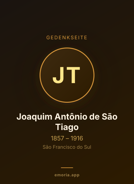 Gedenkportrait von Joaquim Antônio de São Tiago