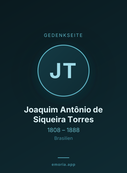 Gedenkportrait von Joaquim Antônio de Siqueira Torres