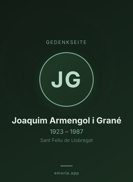 Gedenkportrait von Joaquim Armengol i Grané