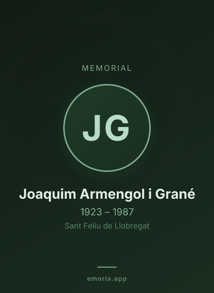 Memorial portrait of Joaquim Armengol i Grané