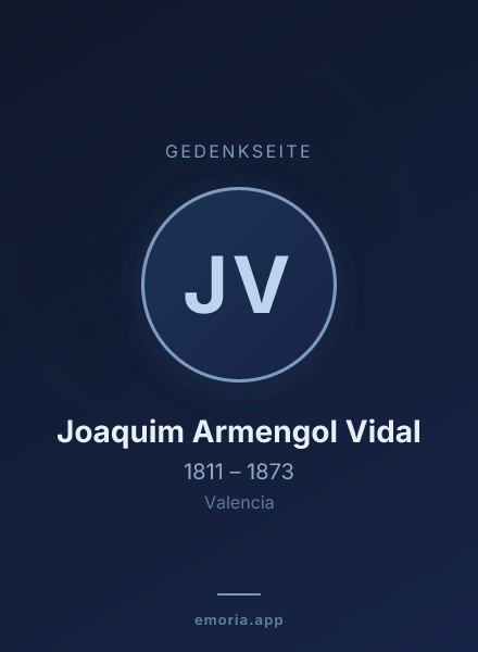Gedenkportrait von Joaquim Armengol Vidal