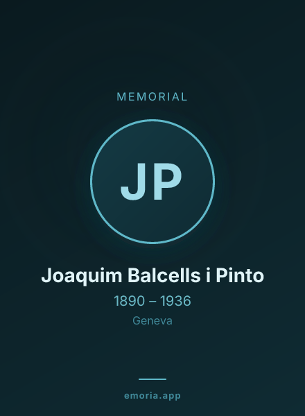 Memorial portrait of Joaquim Balcells i Pinto