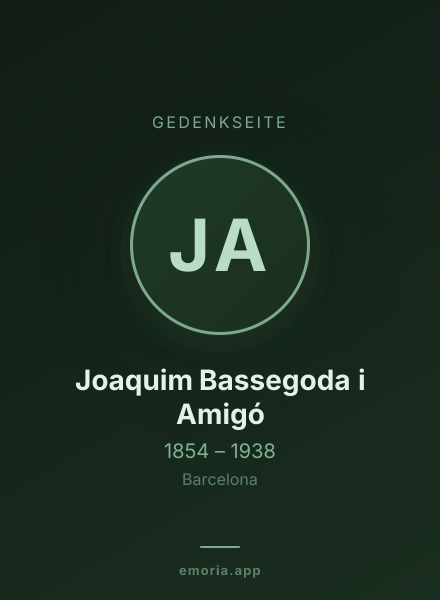 Gedenkportrait von Joaquim Bassegoda i Amigó