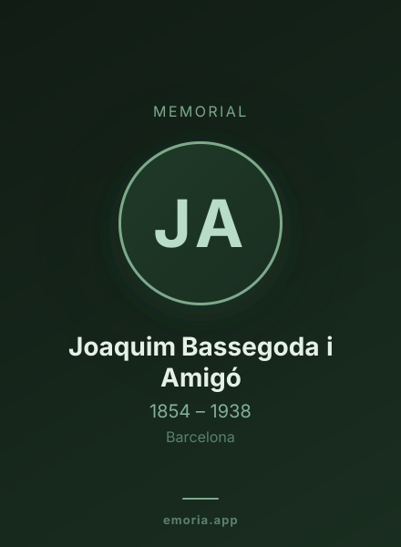 Memorial portrait of Joaquim Bassegoda i Amigó