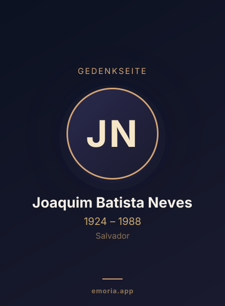 Gedenkportrait von Joaquim Batista Neves