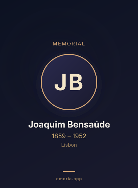 Memorial portrait of Joaquim Bensaúde