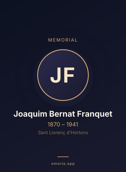 Memorial portrait of Joaquim Bernat Franquet