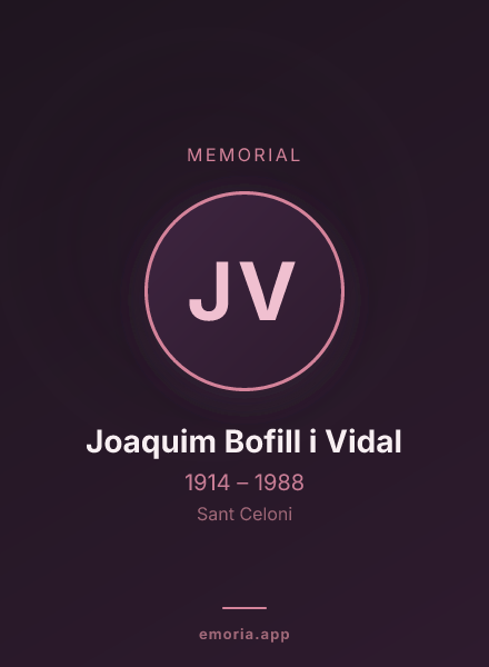 Memorial portrait of Joaquim Bofill i Vidal