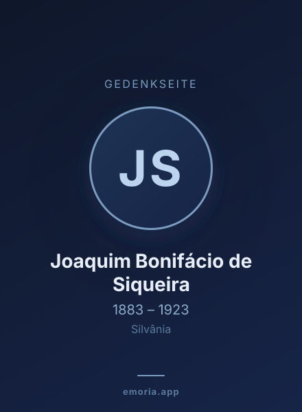 Gedenkportrait von Joaquim Bonifácio de Siqueira