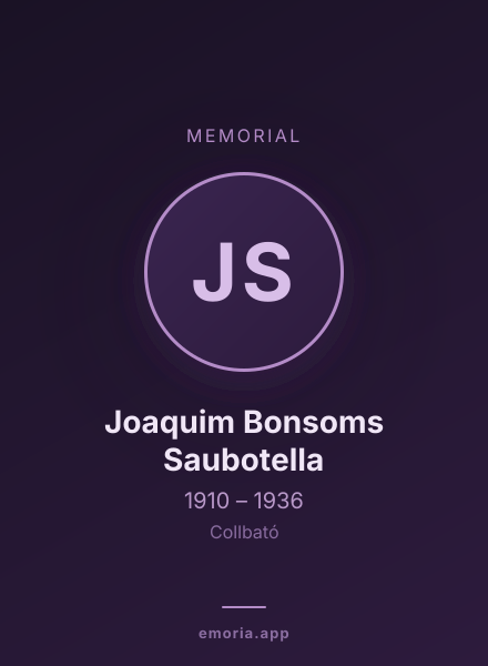 Memorial portrait of Joaquim Bonsoms Saubotella