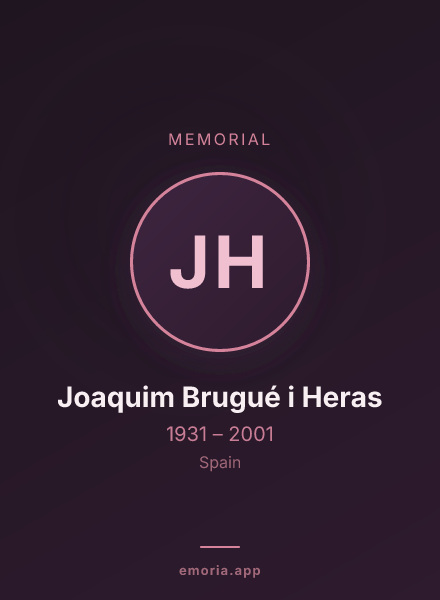 Memorial portrait of Joaquim Brugué i Heras