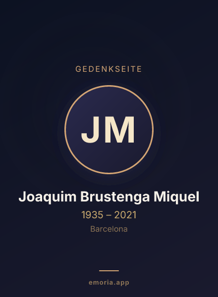 Gedenkportrait von Joaquim Brustenga Miquel