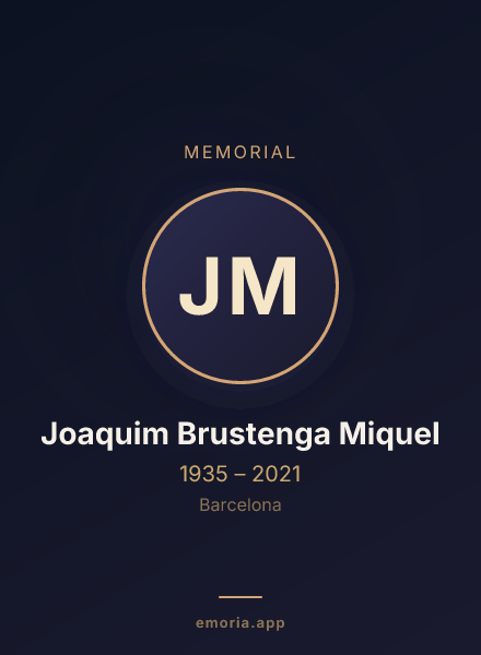 Memorial portrait of Joaquim Brustenga Miquel