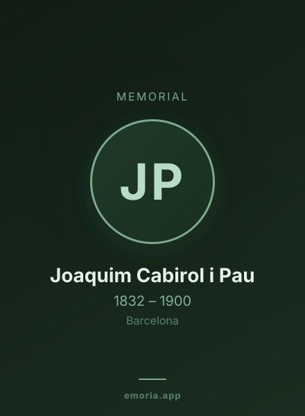 Memorial portrait of Joaquim Cabirol i Pau