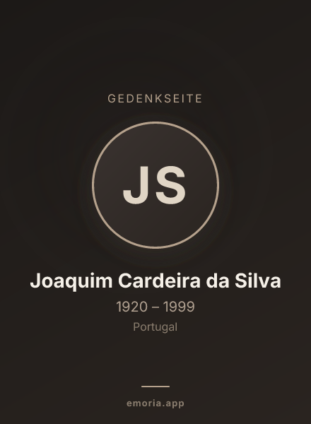 Gedenkportrait von Joaquim Cardeira da Silva