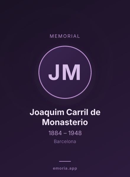 Memorial portrait of Joaquim Carril de Monasterio