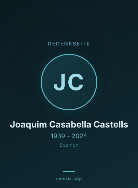 Gedenkportrait von Joaquim Casabella Castells