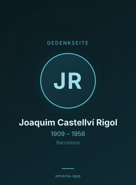 Gedenkportrait von Joaquim Castellví Rigol