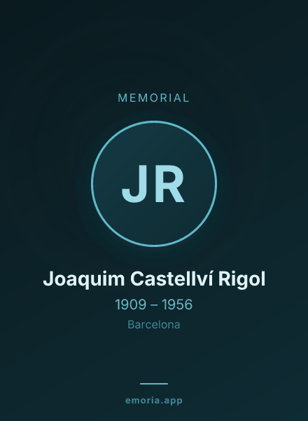 Memorial portrait of Joaquim Castellví Rigol