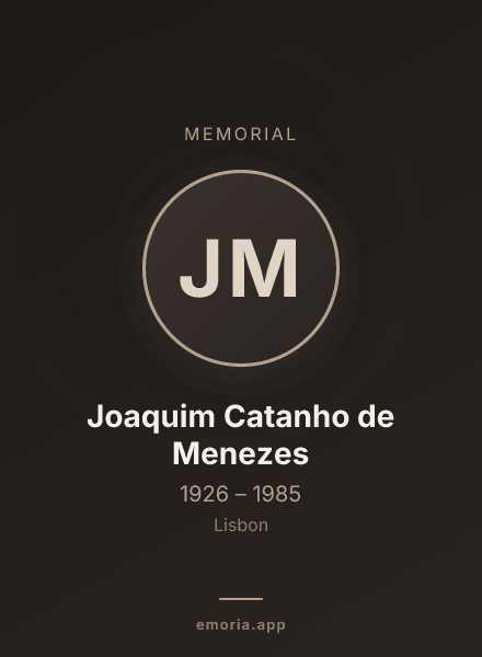 Memorial portrait of Joaquim Catanho de Menezes
