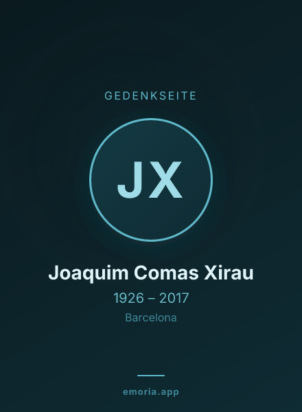 Gedenkportrait von Joaquim Comas Xirau