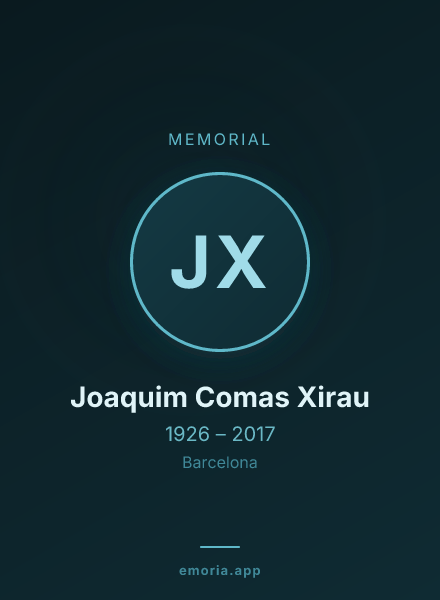 Memorial portrait of Joaquim Comas Xirau