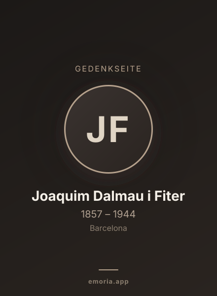Gedenkportrait von Joaquim Dalmau i Fiter